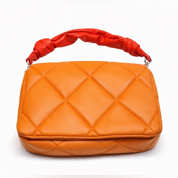 Sondra Roberts Handbags - Sondra Roberts Orange Puffer Bag